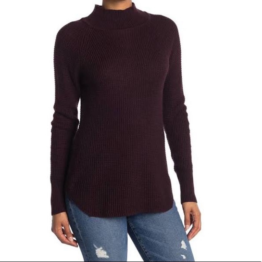 Cloth by Design Mock Neck Raglan Sleeve Sweater